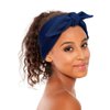 Syhood 4 Pieces Ribbed Headband Ribbed Stretch Bandie Stretchy Hairband Soft Head Wrap Turban Headband Boho Hair Band for Women Hair Accessories, 4 Colors(Black, Red, Sapphire Blue, Brown)