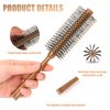 Small Round Brush, Round Hair Brush for Blow Drying with Nylon Bristles Portable Gold Roll Brush, 1 Inch Mini Quiff Roller for Women Short Long Hair Thin Hair Curling Bangs Men Beard Styling