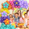 ZFUNBO Balloon Garland Arch Kit, 155pcs Birthday Party Balloons Garland For Magic House Themed Party Decor - Plum Clip, 3D Butterfly Stiker for Baby Shower Gender Reveal Birthday Party