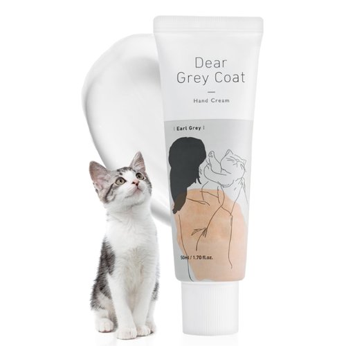 Dear Grey Coat Hand Cream for Cat Lovers - Non-Greasy, Earl Grey Scented, Natural Shea Butter Hand Lotion with Cat Safe Ingredients for Pet Lovers, 1.7fl.Oz