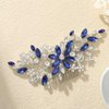 Catery Bride Wedding Hair Comb Blue Rhinestone Side Combs Bridal Hair Piece Headpiece Hair Accessories Headpiece for Women Pack of 1(Blue)