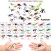 PINOWU 27pcs Bug Toy Figures Playset for Kids Boys, 2-6” Fake Bug Insects - Fake Spiders, Cockroaches, Scorpions, Crickets, Lady Bugs, Butterflies and Worms for Education and Christmas Party Favors