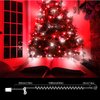 LAMPHOME 500 LED String Lights Outdoor, 16 Modes Plug in Twinkle Fairy Lights for Bedroom, 46ft 500LED Christmas Lights Cluster Lights Outdoor Waterproof Red&White Bulb