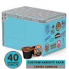 Coffee Pods Variety Pack Sampler, Assorted Single Serve Coffee for Keurig K Cups Coffee Makers, 40 Unique Cups - Great Coffee Gift