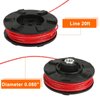 THTEN DWO1DT995 Replacement Head Compatible with Dewalt DCST970,DCST922,DCST990,DCST920,DCST925,DCST991 Cordless String Trimmer with 0.080" 20ft Trimmer Spool Line