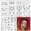FANOST 22 Sheets Halloween Spider Face Tattoos, Halloween Spider Temporary Tattoos, Spider Web Face Tattoos Stickers, Witch Face Tattoos, Halloween Tattoos for Kids Adults, Halloween Cosplay Tattoos
