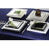 Squarete White Hard Plastic Elegant Disposable 9'' Inch Dinner Plates 1 Pack Of 10 Per Pack