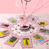 Myripoly Tarot Card Deck for Beginners, Tarot Cards with Meanings on Them,17PC Tarot Witchcraft Kit,Rose Quartz Ball,Divination Energy Crystal Sphere