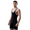 Matman Wrestling Singlet Adult Men’s Double Knit Nylon Weightlifting Made in USA (Black/White, X-Small)
