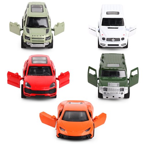 Hooqict Metal Die Cast Toy Car Set of 5, Openable Doors Pull Back Car for Kids Boys Age 3 4 5 6 7 8, Racing Car Party Favors Mini Toy Car for Pinata Stuffers, Goodie Bag Stuffers, Birthday Gifts