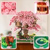 NEWABWN Cherry Blossom Bonsai Tree Mini Micro Building Set, Japanese Sakura Tree House Model Sets for Adults, Flowers House Mini Bricks Building Kit, Creative Gift Toys for Kids 12-14 (2028PCS)