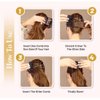 JINBUYAO 4pcs Magic Hair Side Combs for Women Stretch Double Clips Thick Hair Clip Combs Popular Hairstyles Deft Bun Maker Hair Accessories(Rhinestone Flower)