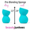 Beauty Junkees Makeup Sponge Blender - Blue Sculptor Foundation Makeup Blender Sponge, Liquid Cream Powder Blending Sponges, Make Up Applicator, Cosmetic Blenders, Wet Dry Beauty Sponge, Latex Free