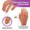 Professional Silicone Practice Hand for Acrylic Nails by Nail Nobility - Full Poseable Hand for Practicing Nail Art, Acrylic, Gel Techniques by Nail Techs Artists - Flexible, Reusable, Realistic