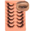 False Eyelashes Wispy Lashes Natural Look Fake Eyelashes Cat Eye Lashes Mink Fluffy Strip False Lashes Fox Eye Lashes Pack 7 Pairs ALICROWN