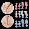 32Pcs/SET Toe Silicone Separator Nail Art DIY Tool Pedicure Flower Waterdrop Crystal Diamond Pearl Separator Foot Care Tools