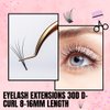 Queen Eyes. 30D False Eyelashes 240 Pieces Natural Black Individual Lash Extensions Reusable, Wispy and Natural look Lash Extensions (30D-8-16mm 240 MIX) (30D)