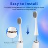 10 Pack Replacement Toothbrush Head Compatible with Burst Electric Toothbrush, YMPBO Toothbrush Heads for Burst Sonic Toothbrush, Deep Cleaning Bristle Design, White