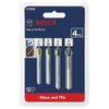 BOSCH GT2000 4-Piece Carbide Tipped Glass, Ceramic and Tile Drill Bits Assorted Set for Fast Drilling in Glass and Tile Applications