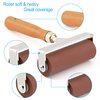 Soft Rubber Roller, Brayer Ideal for Anti Skid Tape Construction Tools, Print, Ink and Stamping Tools(4-Inch, Brown)