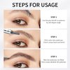 Eyebrow Pencil,3D Microblading Eyebrow Tattoo Pencil 4 Fork Tip,Eye Makeup Long-Lasting Waterproof & Smudge-proof Natural Eyebrow Hair Eyebrow Pencil (2#grey)