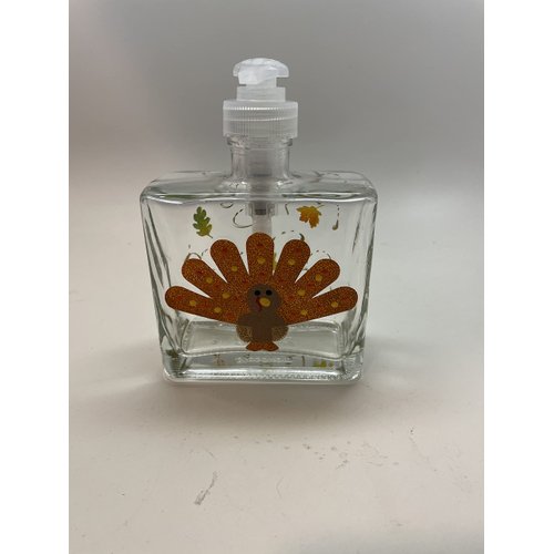 Hand Painted Thanksgiving Turkey Soap or Lotion Dispenser