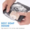WLLHYF 2PCS Exfoliating Soap Bag Saver Mesh Bar Scented Soap Lather Pouch for Women Men Foaming Shower and Bath Body Scrubber(Gray)