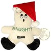 Glory To Dog Naughty or Nice Snowman Plush Christmas Dog Toy with Squeaker and Bell