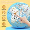 JOWHOL 8'' Illuminated Globe for Children with 100+ Fun Illustrations - Desk Earth Globe Built-in LED Night Light, World Globe for Kids Learning, Animal Globe Educational Toys Gifts for Kids/Students
