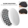 PARAO-Silicone Curling Brush,Magic Wave Hair Afro Comb,Two Sides Interchange Hair Twist Tool,Hair Curler Brush For Men Women Boy Girl,2-Piece Set（Gray）