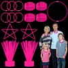 UURM 75 Glow Sticks Bracelets and Necklaces, 8'' Glowsticks Bulk Pack Bright Glow in the Dark Party Supplies for Kids (Pink)