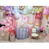 Avezano Donut Two Sweet Birthday Backdrop Second Birthday Party Decorations Background Sprinkles Donut Happy 2nd Birthday Party Supplies 7x5ft