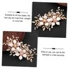 Bridal Wedding Hair Clips, Crystal Bridesmaid Hair Pins Pearl Rhinestone Hair Clips, Crystal Flower Hair Pieces Pearl Headpieces Hair Accessories for Brides Bridesmaids Women Girls (Type E)