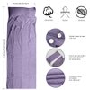 Sleeping Bag Liner, Travel & Camping Sheet for Adults, Lightweight and Compact Insert with Velcro - Comfortable Sleep Liners for Traveling, Hotel and Camping (Purple)
