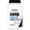 Nutricost HMB (Beta-Hydroxy Beta-Methylbutyrate) 1000mg (120 Capsules) - 500mg Per Capsule, 60 Servings - Gluten Free and Non-GMO