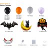 Bonropin 194pcs Halloween Balloon Garland Arch kit with Halloween Foil Balloons Black Orange Gray Purple Balloons Spider Balloons for Halloween Theme Party Supplies Haunted House Parties