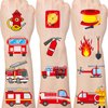 Yoyuspy Firefighter Temporary Tattoos Stickers - 200+ Firefighter Party Decorations Firetruck Fireman Temporary Tattoo for Kids Gifts Fire Truck Fire Themed Party Favors Supplies Decor Prizes