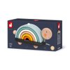 Janod - Sweet Cocoon Wooden Rainbow Turtle Stacking and Pull Toy 7 Piece Building and Nesting Stack with 6 Pastel Arches, Wobbling Head and Tail and String - Ages 18 Months+ - J0440