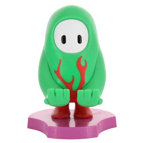 Exquisite Gaming: Holdems: Fall Guys - Hot Rod Flames -Earbud & Phone Holder, Cable Guys, Media Tonic, Mini Collectibles with a Twist, Licensed Figure