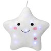 DearSun 13''Creative Twinkle Star Colorful Night Light Plush Pillows Light up Night Stuffed Toys Perfect for Birthday Christmas Holiday Valentines (White)