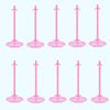 APOHALO 10 Pcs Doll Stands Display Holders Doll Stands Doll Mini Display Stand Doll Support Frame Toy Doll Accessories Prop up 11 to 13 Inch Dolls and Action Figures Doll Accessories Pink