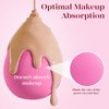 BEAKEY Super Soft Makeup Sponge Set of 6, Makeup Sponges for Foundation, Liquid, Cream and Powder, Pink Beauty Sponge for Blending, 0 Latex Blender
