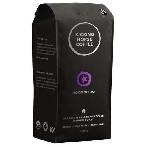Kicking Horse Coffee, Hoodoo Jo, Whole Bean Coffee, 1 lb