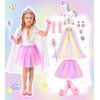Princess Dress Up Shoes & Jewelry Boutique DISHIO Girls Dress Up Shoes for Pretend Play Clothes Accessories with Peach Ice Theme Costumes for Toddler Little Girls Age 3 4 5 6 Birthday Gifts