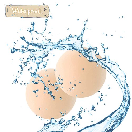 Zhowehall Nipple Covers 5 Pairs for Women, Silicone Pasties Reusable Adhesive Nippleless Covers Invisible Sticky Breast Petals Cream