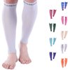 Doc Miller Premium Calf Compression Sleeve 1 Pair 20-30mmHg Strong Calf Support Fashionable Colors Graduated Pressure for Sports Running Muscle Recovery Shin Splints Varicose Veins (Gray, Medium)