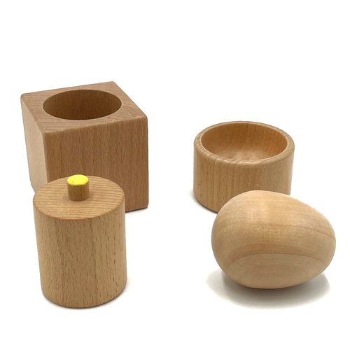 Leticia's Corner Set of Wooden Pincer Grasp and Egg Cup Puzzles, Pincer Puzzles, First Puzzles, Montessori Toys for 6 Months+, Fine Motor Skills Learning