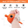 Mombella Clownfish Baby Teether Toys, Teething Toys for Babies 0 3 6 12 Months with Clip, Safe Soft Silicone Infant Teethers Toy 4-9 Months Old Soothing Sucking n Chew on Needs, Fun Gift for Newborn