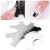 French Cutter for Nails, Lokyango 3pcs French Tip Cutter Edge Trimmer Easy Smile Line Acrylic V Cut Nail with 2pcs Brush, 1pcs Cutting Knife, 5 Spare Blades 7 Piece Set (A)