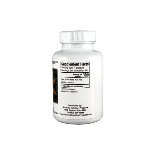 Supreme Nutrition Illicium Supreme, 90 Pure Star Anise Vegetarian Capsules | Two Pack